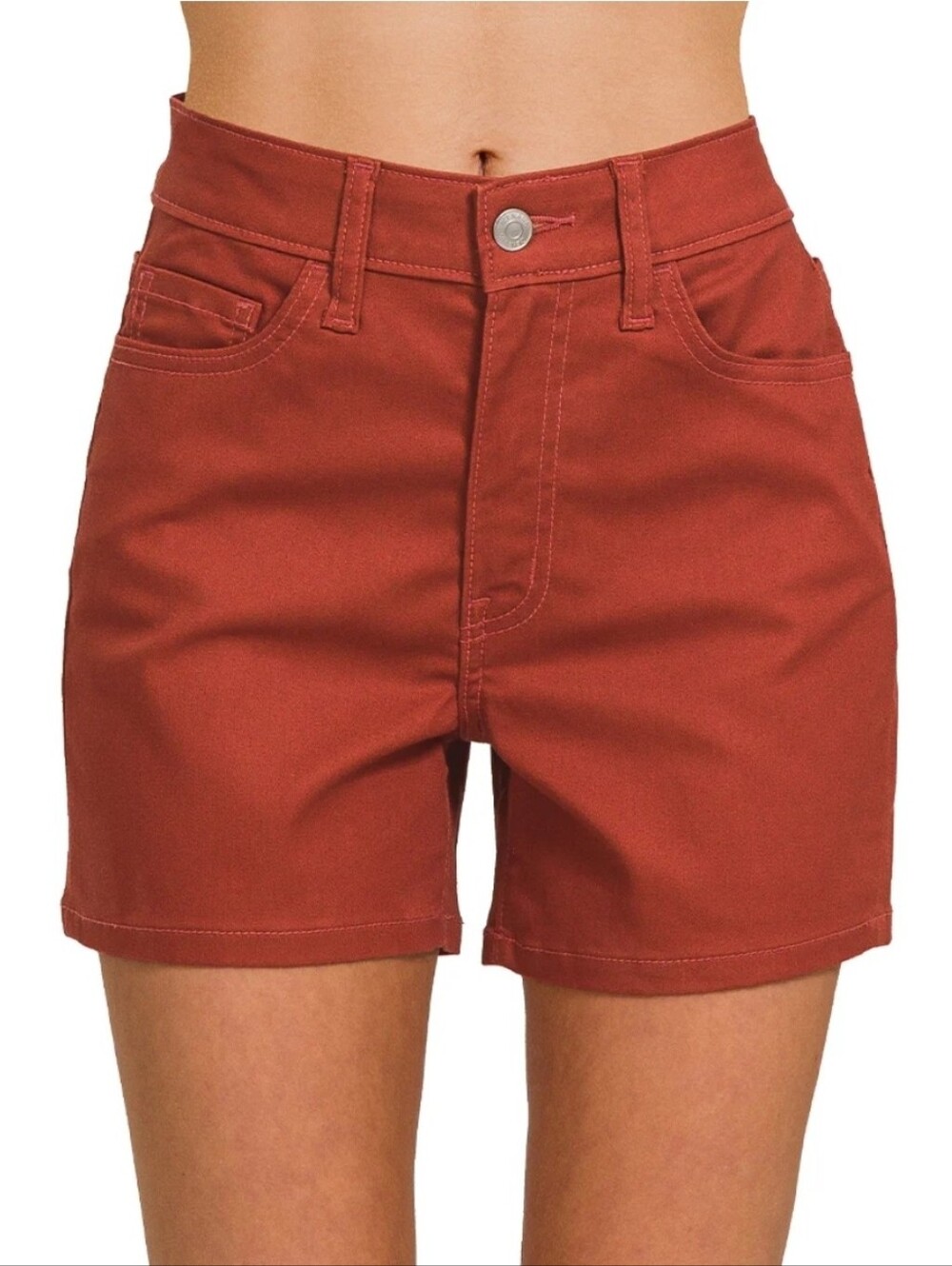 NWT Zenana High Waist Rust Shorts